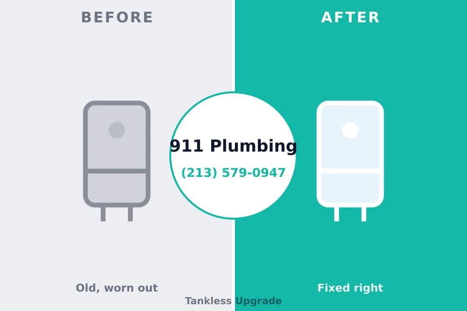 Before and after: plumbing repair Erie, IL
